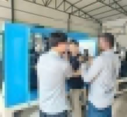 French Customer Visits Our Factory for Oil Bottle Blow Molding Machine Inspection