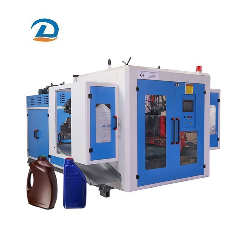Fully automatic blow molding machine for 20L, 25L, 30L, 35L, and 50L chemical drums and stacking drums.